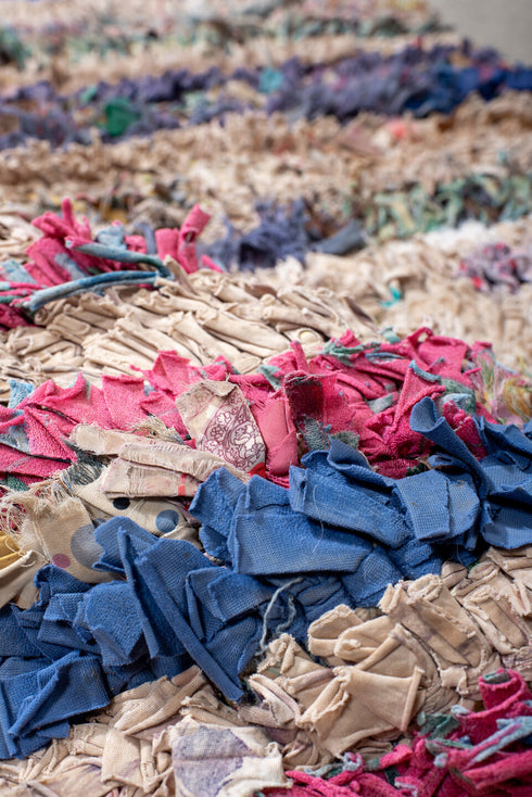 Vintage Rag Rug Area Rug (2' x 5')